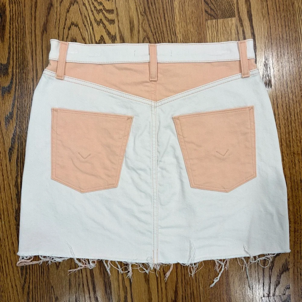 Hudson Jeans Peachy Colorblock Denim Skirt (29) - Picture 4 of 9